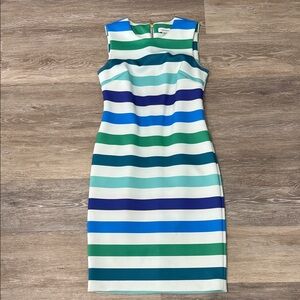 Calvin Klein Multicolor Striped Midi Dress